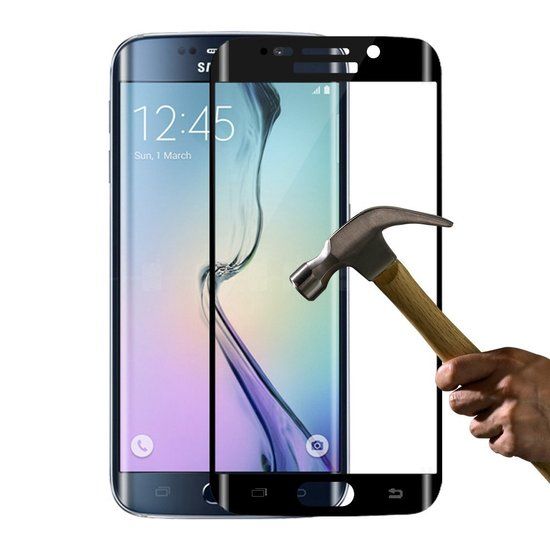 vasthouden tiran Fruitig Samsung Galaxy S6 Edge G925F Zwart | Tempered glass/ beschermglas/ scr –  Hoesjeshoek