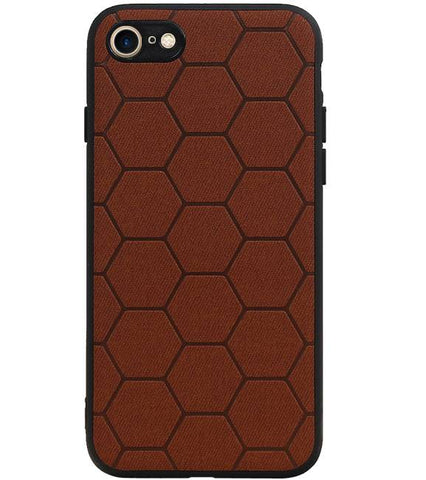 iPhone 8 / iPhone 7/8 Bruin | Hexagon Hard Case  | WN™ - hoesjeshoek