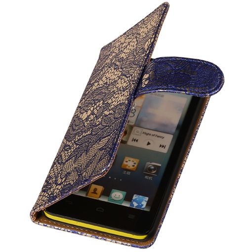wortel boeket boom Huawei Huawei Ascend P7 Blauw | Lace bookstyle / book case/ wallet cas –  Hoesjeshoek