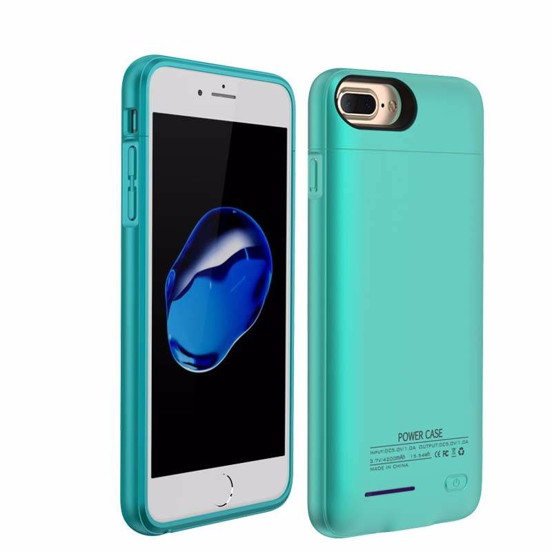 afstuderen brand transactie iPhone 6 Plus / 6s Plus / 7 Plus 4200 mAh Blauw | Powerbank case hoes –  Hoesjeshoek