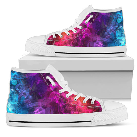 Blue & Purple Smoke High Top Shoes