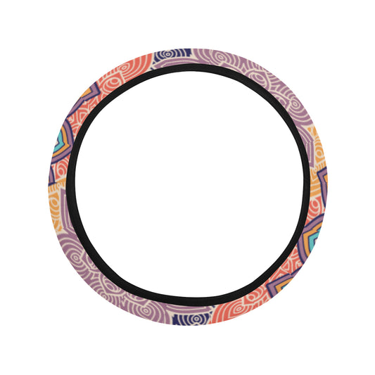 Colorful Floral Mandalas Steering Wheel Cover