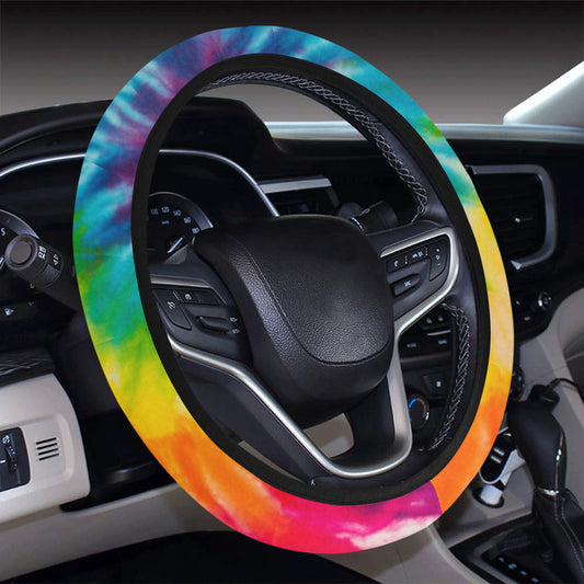 Colorful Tie Dye Spiral Steering Wheel Cover