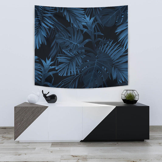 Dark Leaves Wall Tapestry