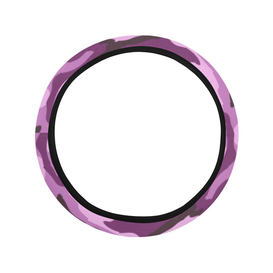 Purple Camouflage Steering Wheel Cover