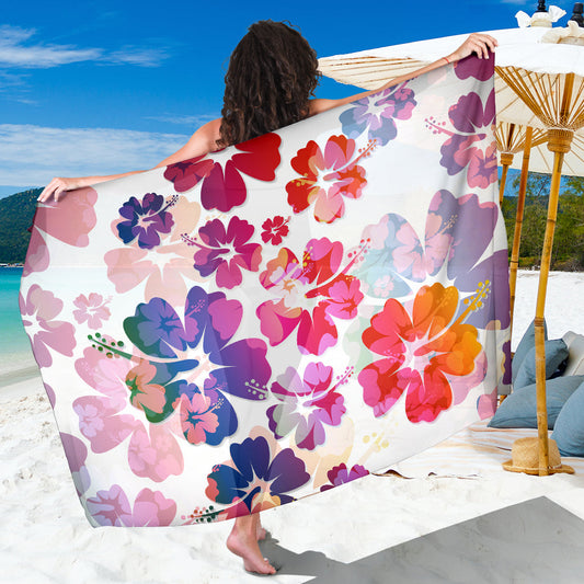 Colorful Aloha Flowers Sarong