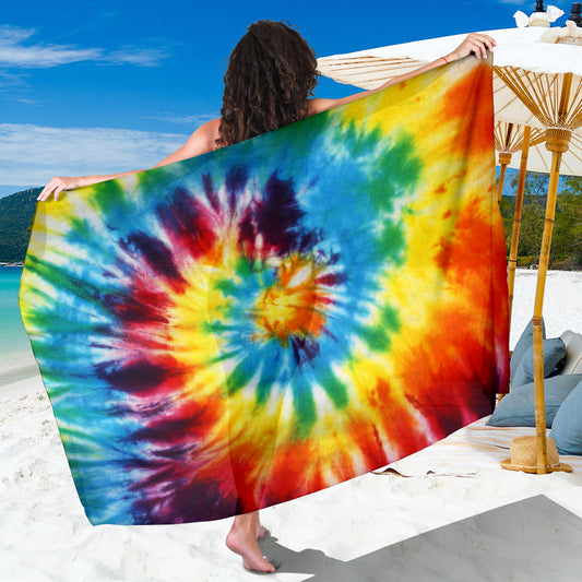 Colorful Tie Dye Abstract Art Sarong