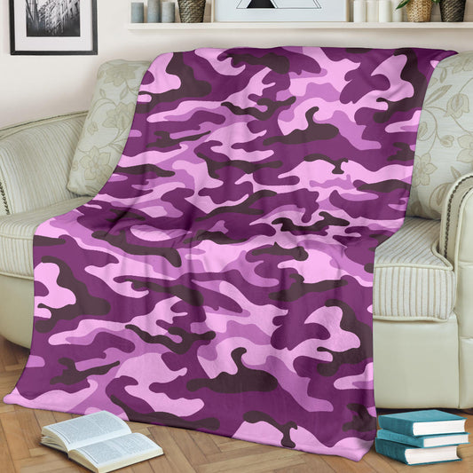 Purple Camouflage Blanket