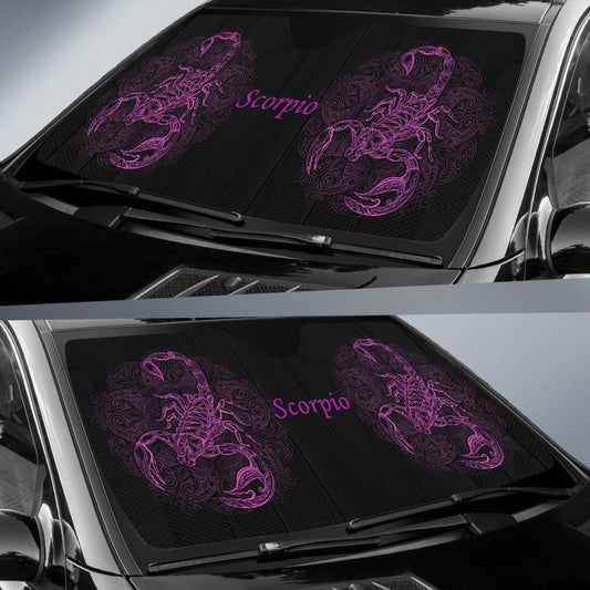 Purple Scorpio Car Sun Shades