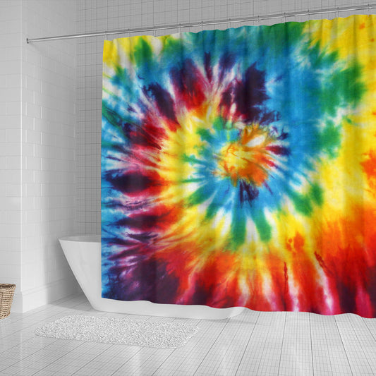 Colorful Tie Dye Abstract Art Shower Curtain