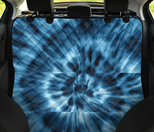 Blue Tie Dye Car Back Seat Pet Cover