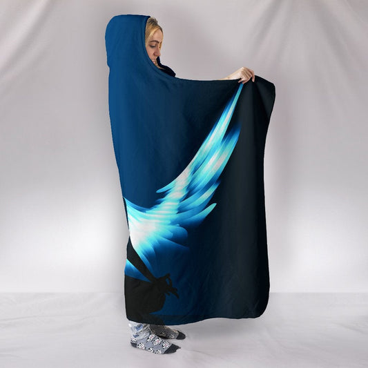 Winged Meditator Hooded Blanket