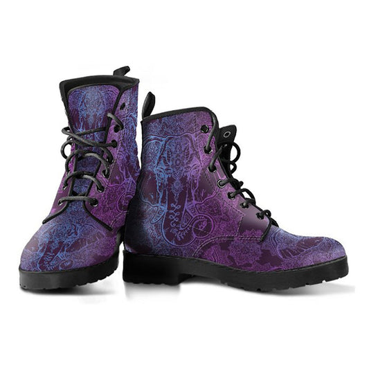 Purple Elephant Decor Womens Boots