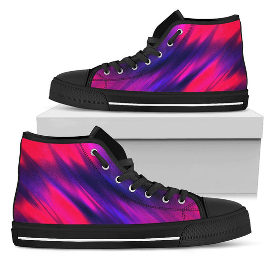 Pink & Purple Color Blend Abstract High Top Shoes