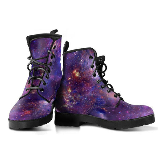 Purple Galaxy Universe Womens Boots