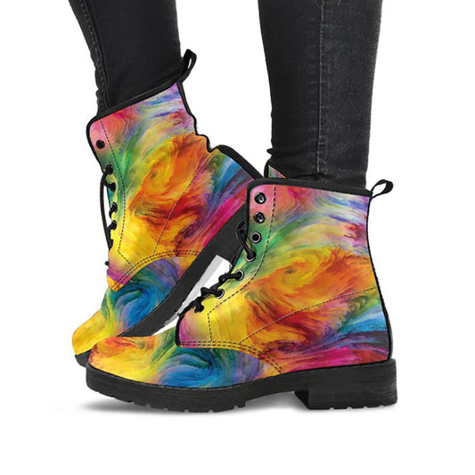 Colorful Abstract Art Womens Boots