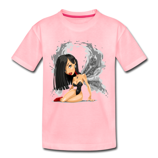 Fairy Girl Cartoon Kids T-Shirt - pink