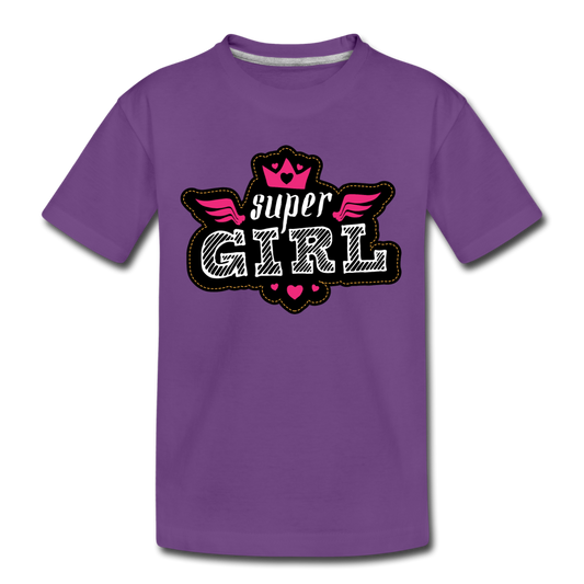 Super Girl Kids T-Shirt - purple