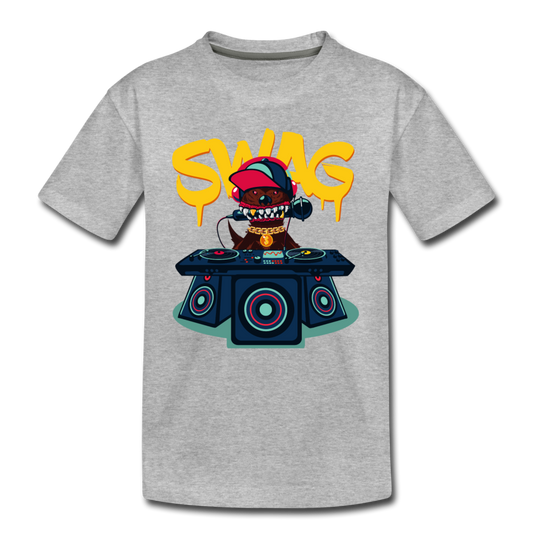 Swag DJ Kids T-Shirt - heather gray