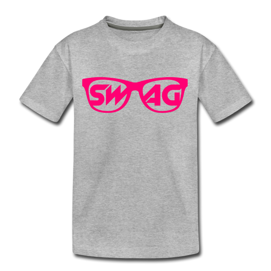 Swag Sunglasses Kids T-Shirt - heather gray