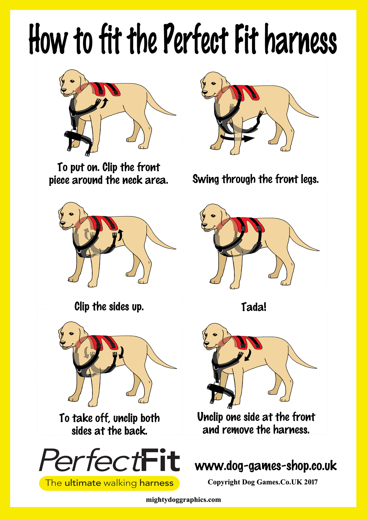 how should a harness fit on a dog