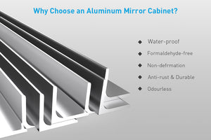 Tokvon Penumbra Led Illuminated Aluminum Bathroom Mirror Cabinet With