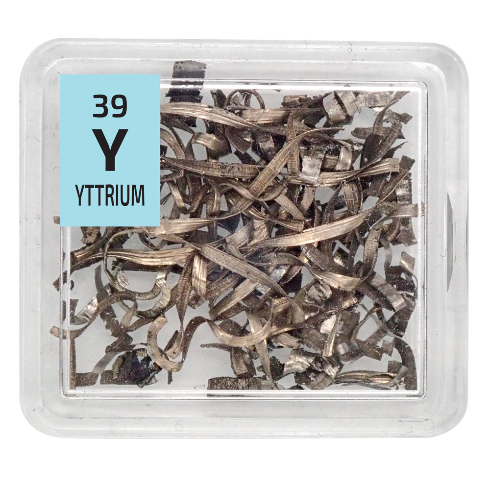 Yttrium Metal Turnings Periodic Element Tile