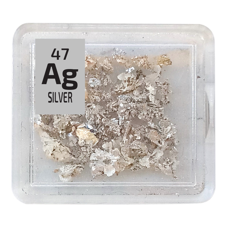 Silver Metal Rare Lab-grown Element Sample - 1g Crystals - Purity: 99.99%