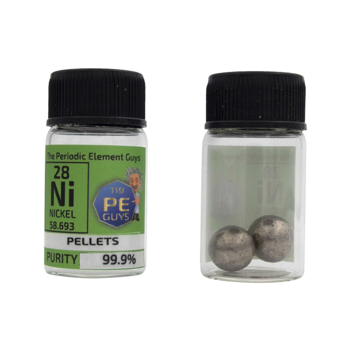 Nickel Metal Element Sample - 10g Pellets - Purity: 99.9%