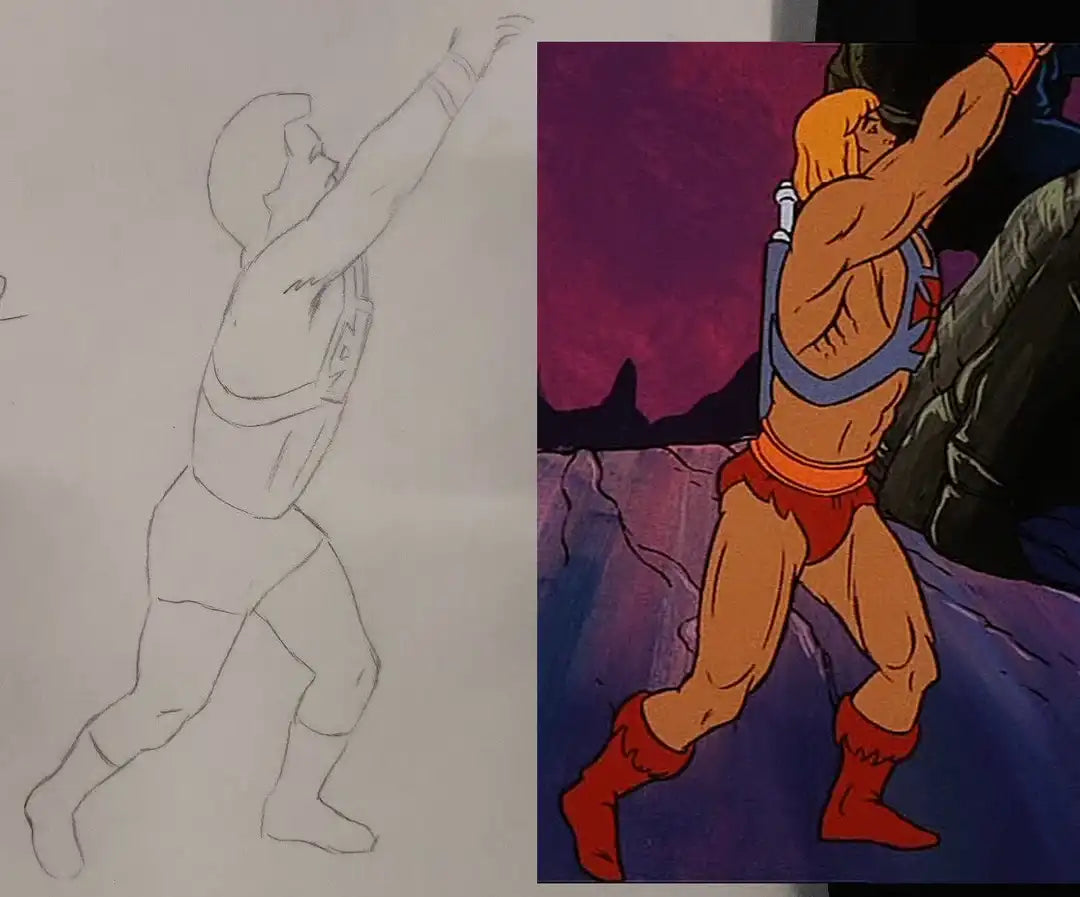 He Man animation sketch - rotoscoping