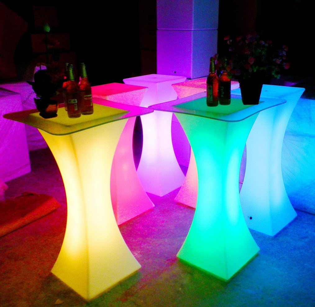 lighted cocktail tables