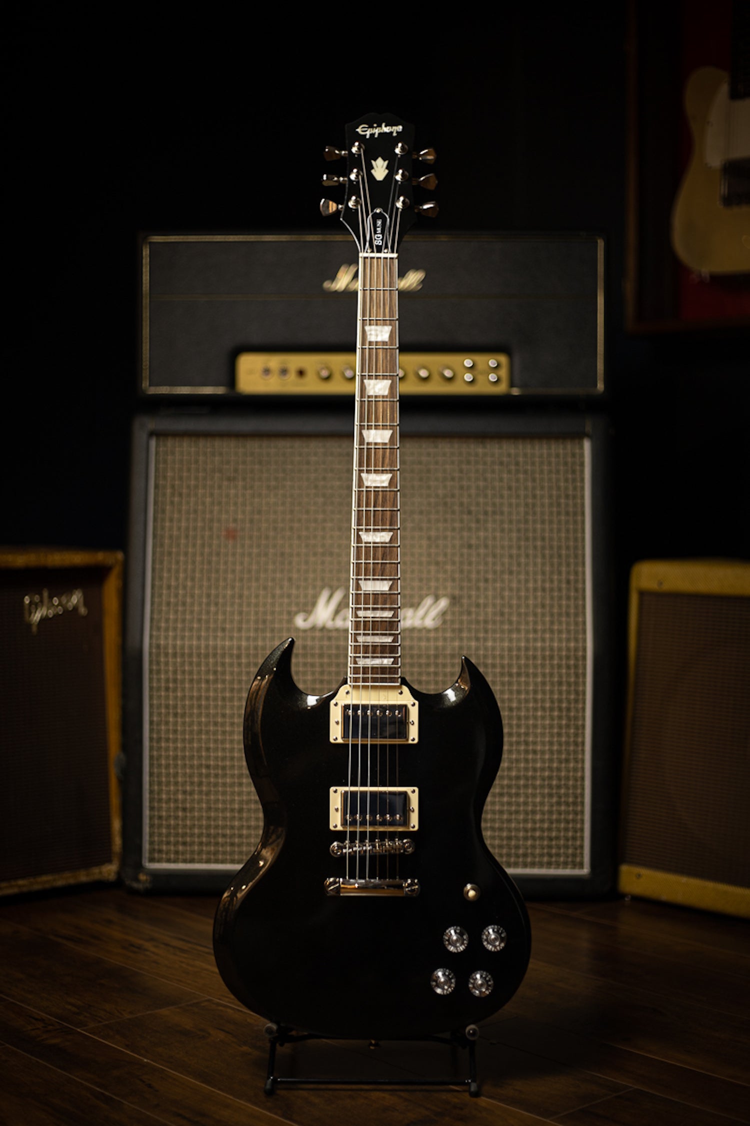 epiphone sg muse jet black metallic