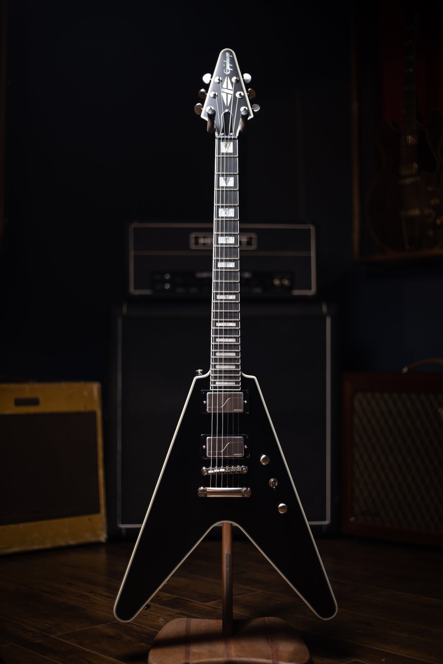 epiphone flying v prophecy black aged gloss