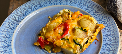 Roasted Mediterranean Vegetable Frittata