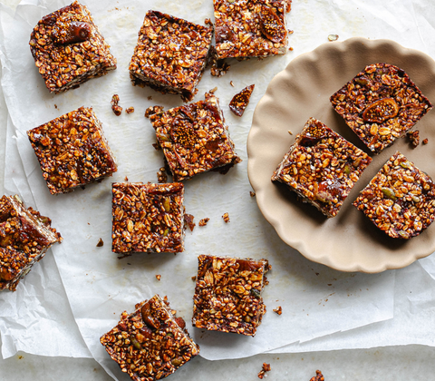 Date, Fig and Buckwheat Bars by Emma Hatcher