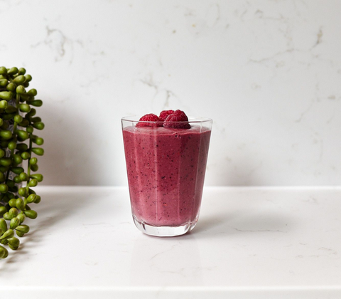 Avocado, Date and Berry Smoothie by Deliciously Ella