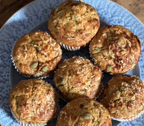 Courgette Parmesan Breakfast Muffins