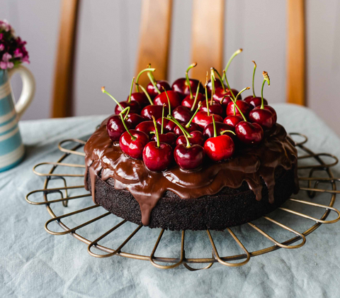 Vegan Chocolate Cherry Cake