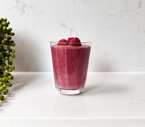 Avocado, Date and Berry Smoothie by Deliciously Ella