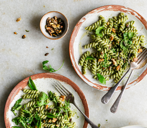 Green Pesto Pasta Salad by Emma Hatcher