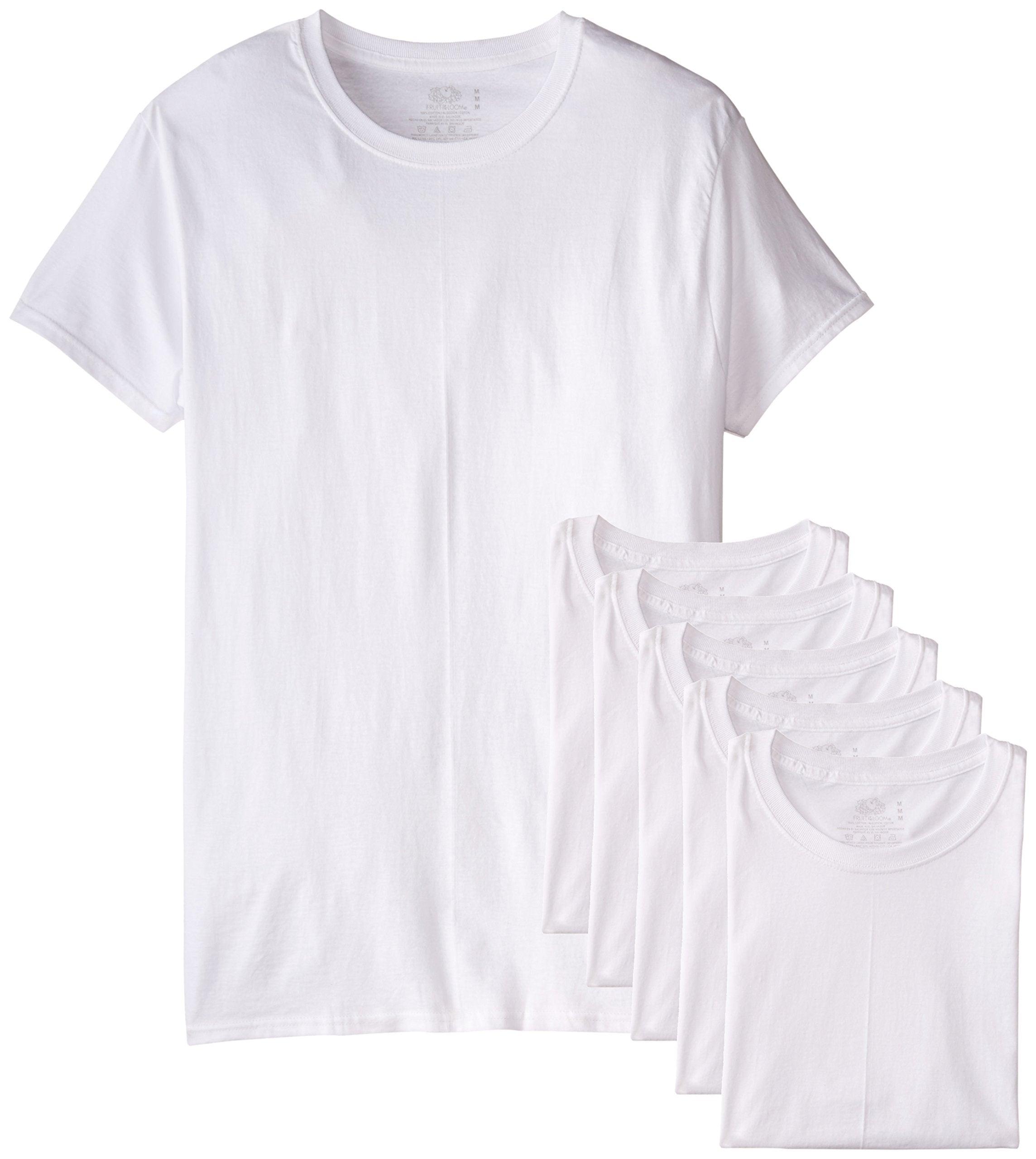 Photo 1 of Fruit of the Loom Men's Stay Tucked Crew T-Shirt - Small - White (Pack of 6)