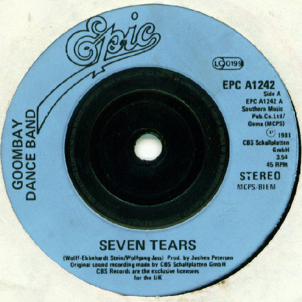 Goombay Dance Band : Seven Tears (7, Single, Blu) 2