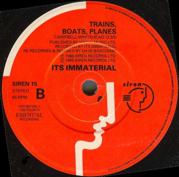 Its Immaterial : Driving Away From Home (Jims Tune) (7, Single) 3