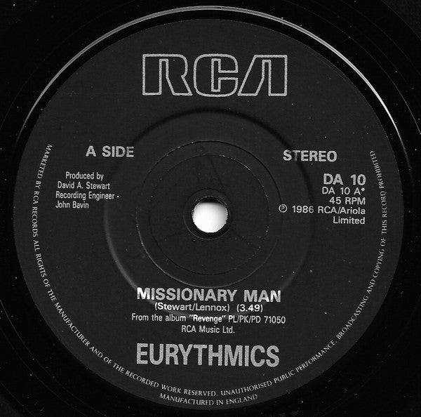 Eurythmics : Missionary Man (7, Single) 2