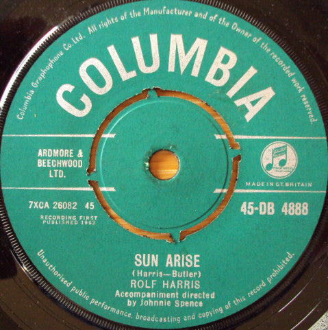 Rolf Harris : Sun Arise (7, Single) 0