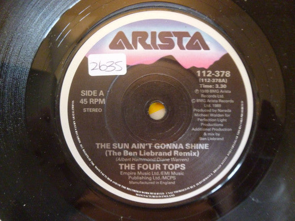 Four Tops : The Sun Aint Gonna Shine (The Ben Liebrand Remix) (7, Single, Gat) 2