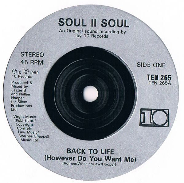 Soul II Soul : Back To Life (However Do You Want Me) (7, Single, RE, Sil) 2