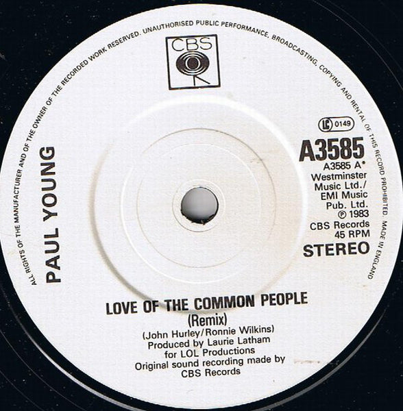 Paul Young : Love Of The Common People (Remix) (7, Single, Pap) 2