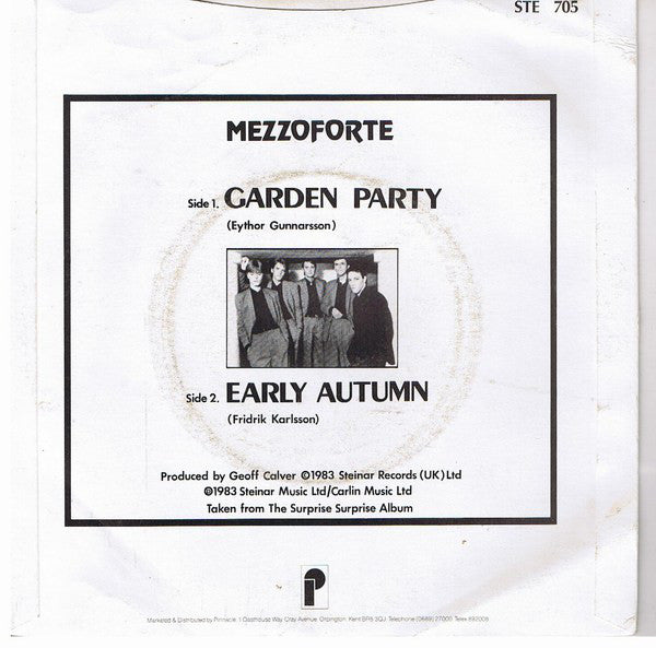 Mezzoforte : Garden Party (7, Single, Dam) 1