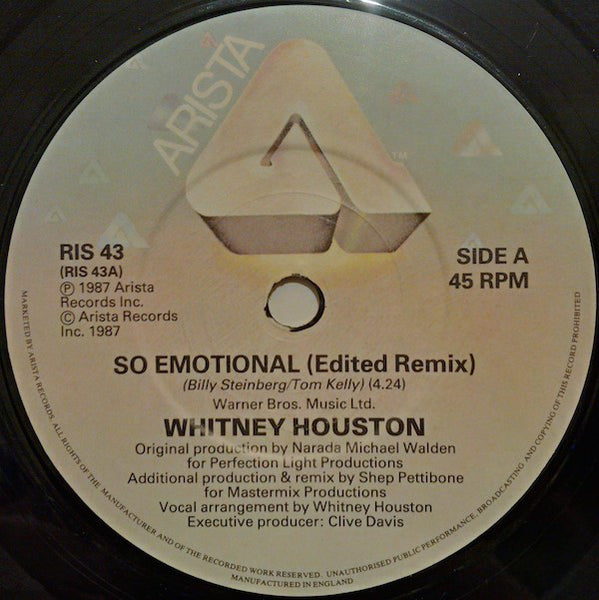 Whitney Houston : So Emotional (7, Single, Nic) 2
